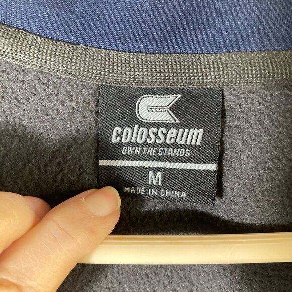 Mens Colosseum Auburn 1/4 Zip Pullover Jacket‎ Gray Blue M Polyester - Picture 6 of 7